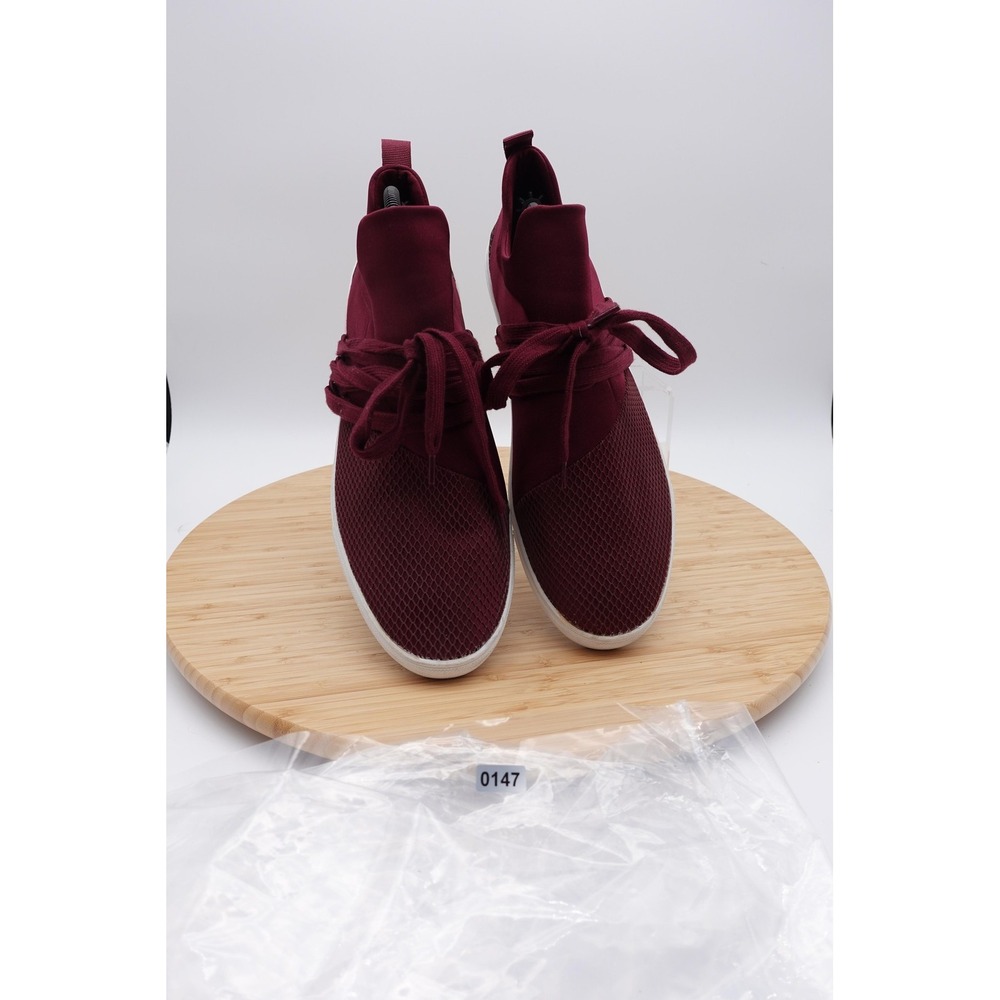 Shoes Womens Size 13 47 Red Mesh Lace Up Casual Athletic Sneakers Lightweight - Picture 6 of 10